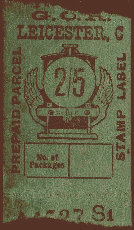 Great Central Railway Parcel Post Locomotive 2/5 on Green paper
